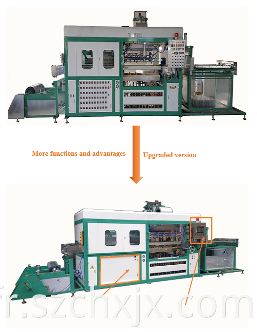 Automatic plastic tray food container forming machine
